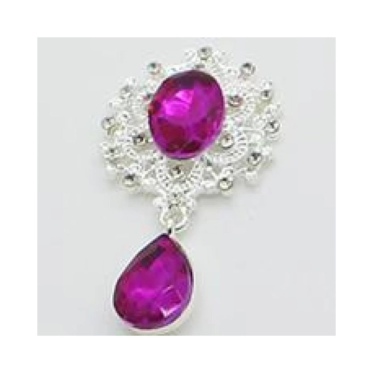 Flatback Rhinestone Cabochon Buttons 45×24mm 5pcs