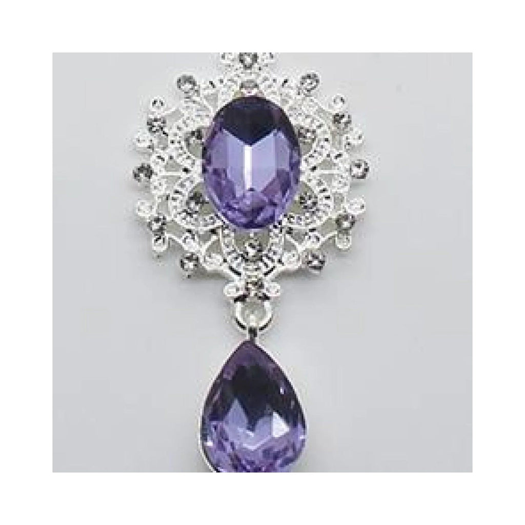 Flatback Rhinestone Cabochon Buttons 45×24mm 5pcs