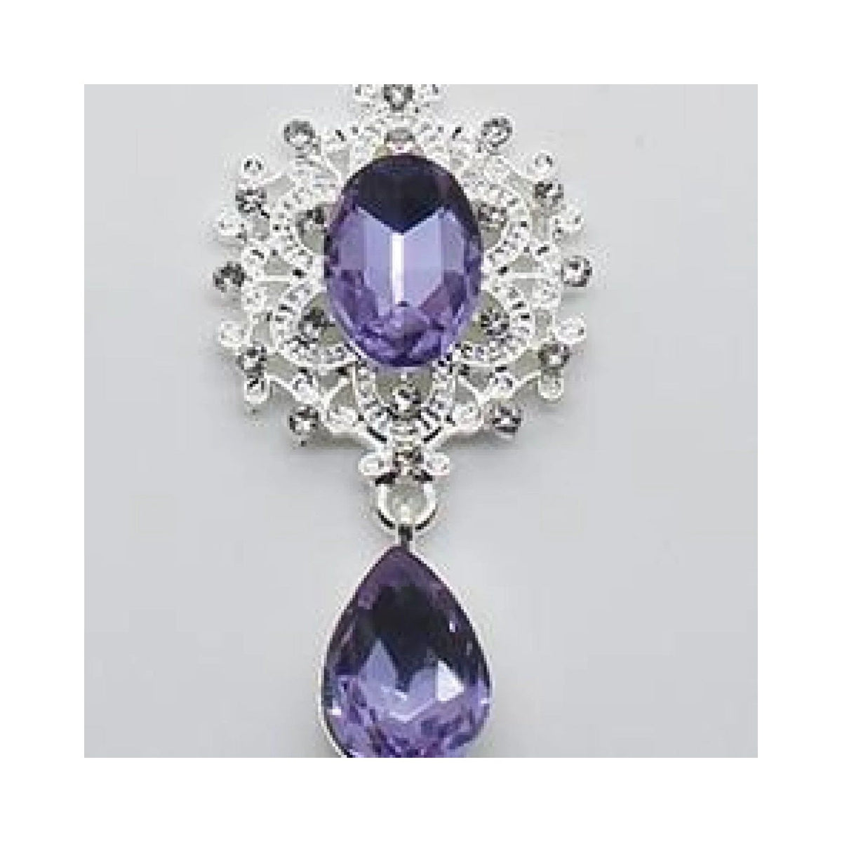 Flatback Rhinestone Cabochon Buttons 45×24mm 5pcs