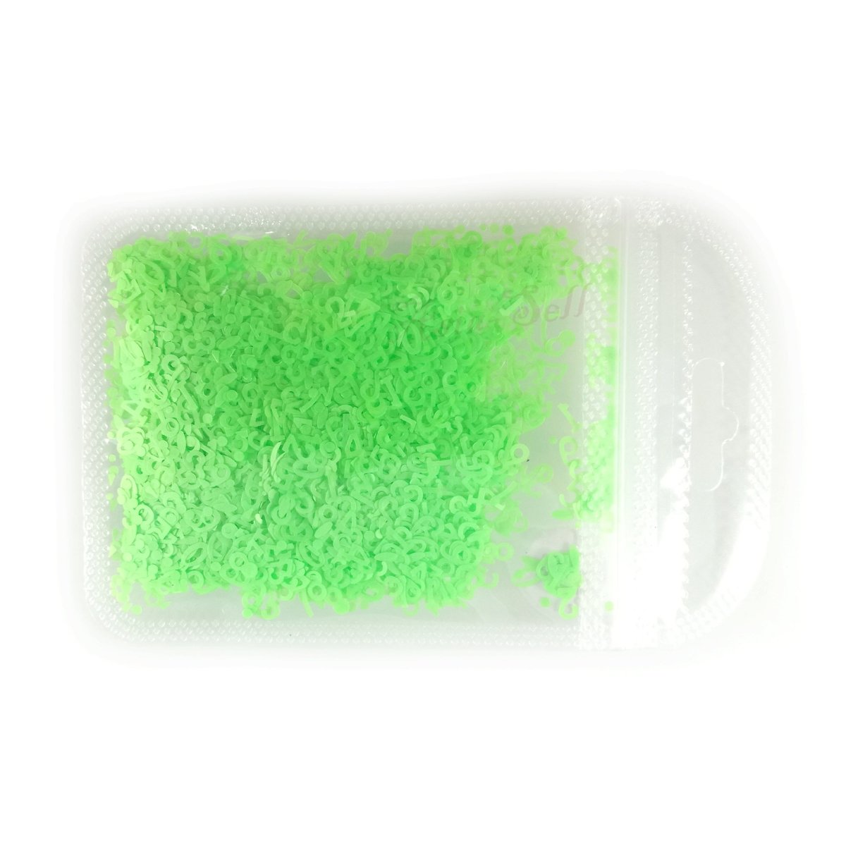 Fluorescent Sequins Glitter Nail Art Mixed Size 3D Tips – Green