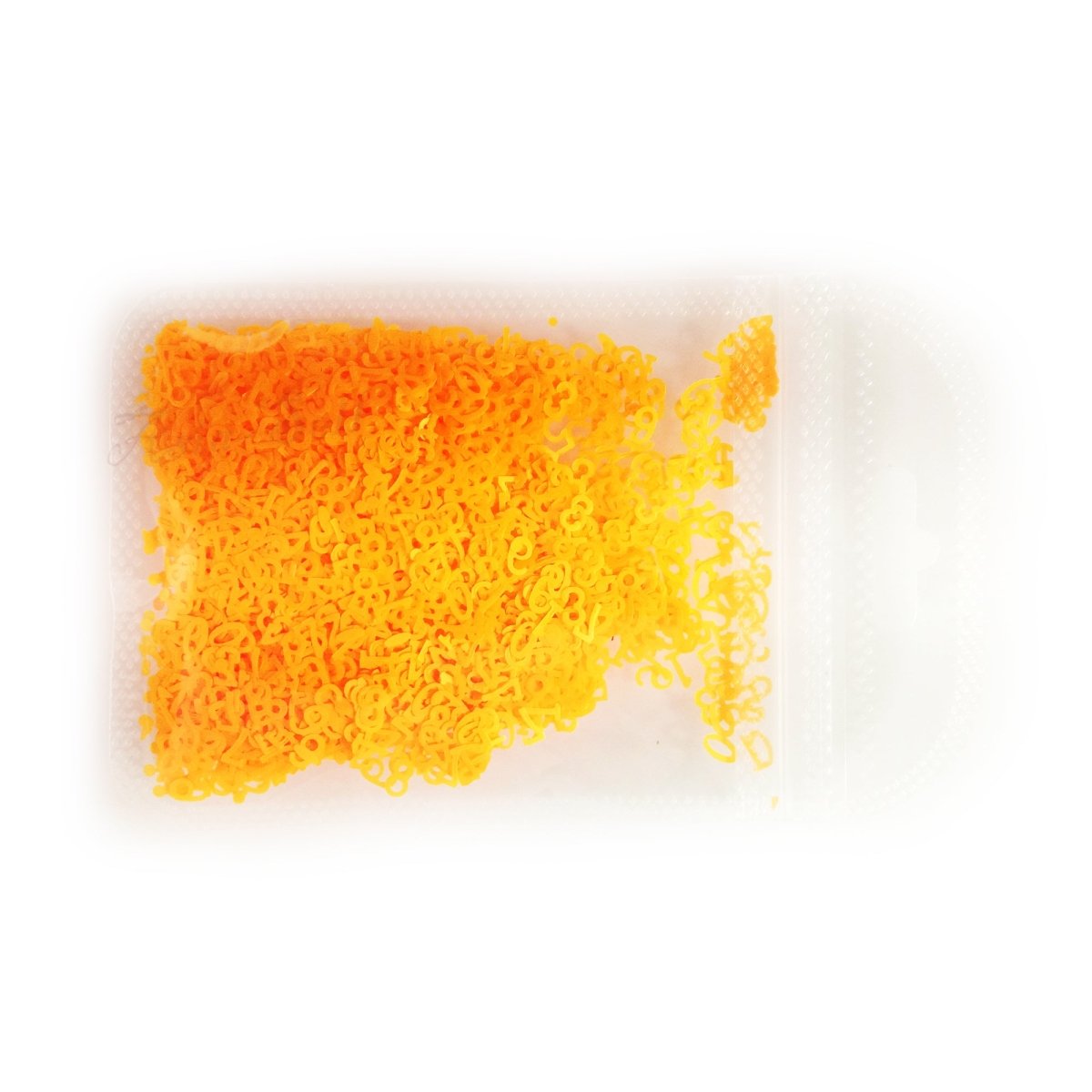 Fluorescent Sequins Glitter Nail Art Mixed Size 3D Tips – Light Orange