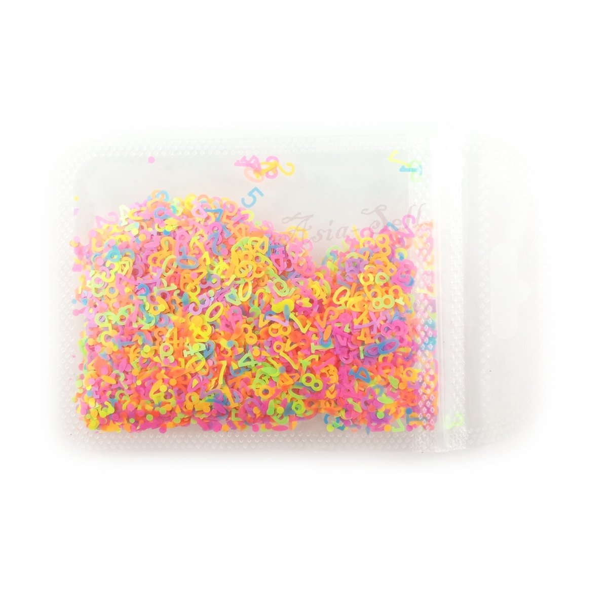 Fluorescent Sequins Glitter Nail Art Mixed Size 3D Tips – Mixed