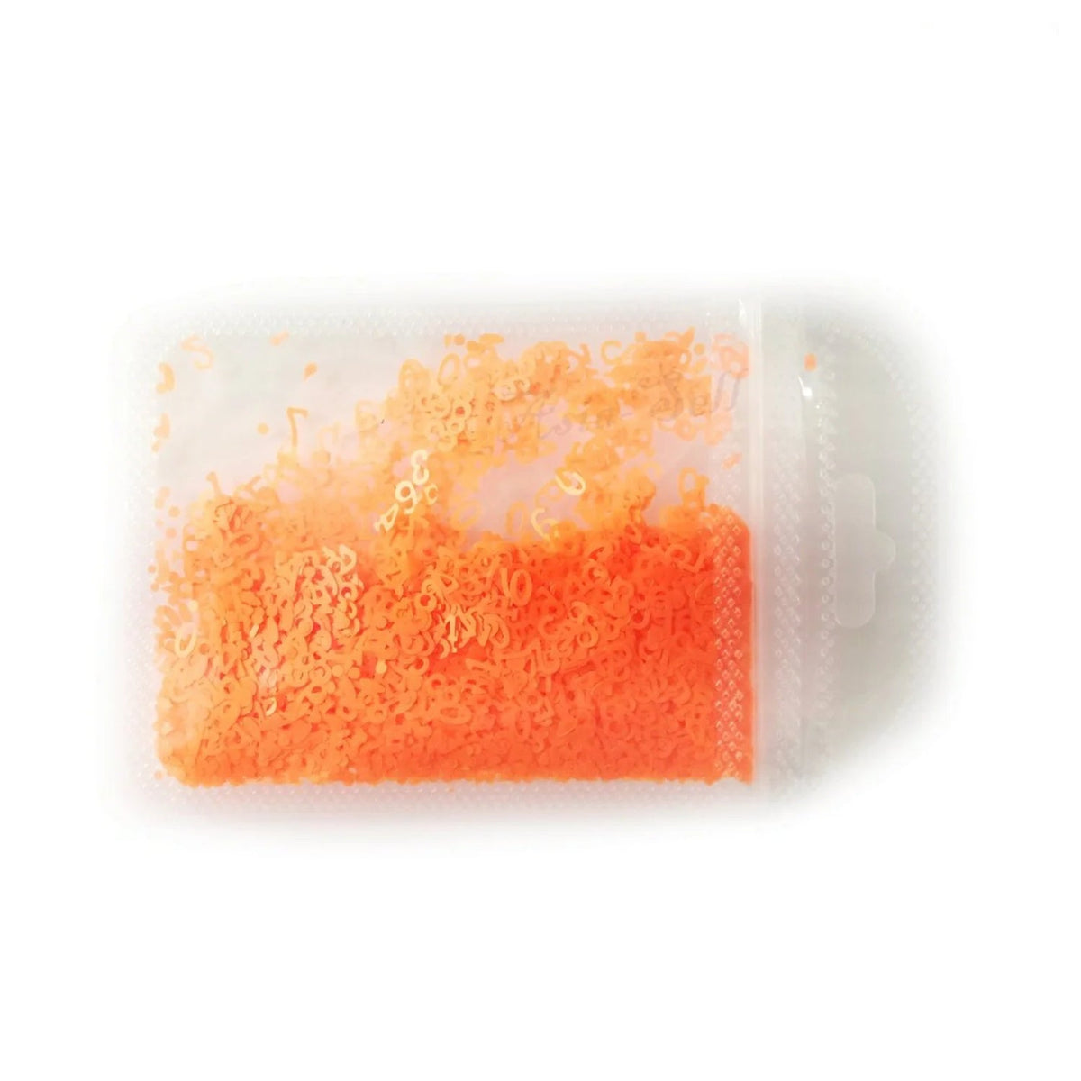 Fluorescent Sequins Glitter Nail Art Mixed Size 3D Tips – Orange