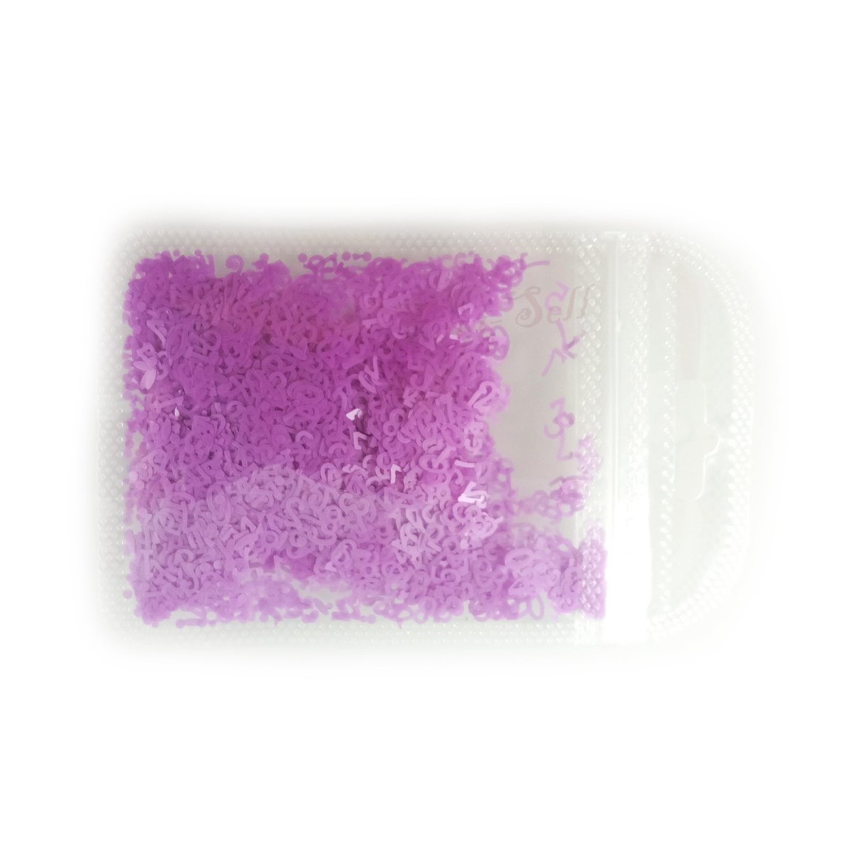 Fluorescent Sequins Glitter Nail Art Mixed Size 3D Tips – Purple