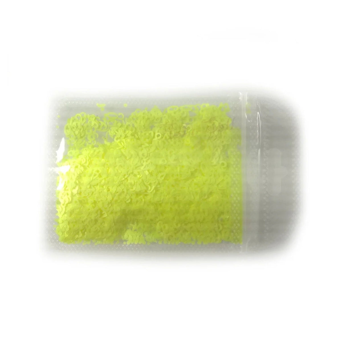 Fluorescent Sequins Glitter Nail Art Mixed Size 3D Tips – Yellow