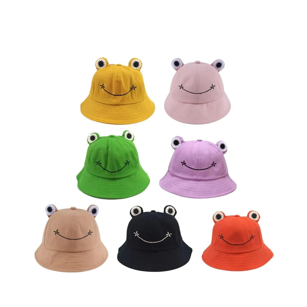 Frog Hat Floppy Sunhat Adjustable Drawstring Kids Bucket Hat