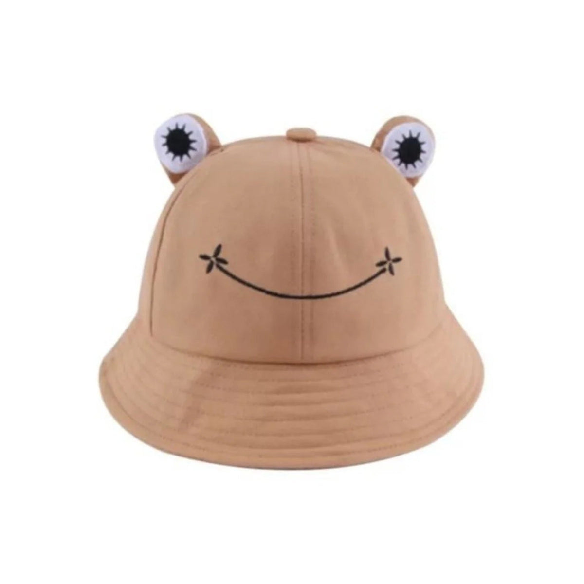 Frog Hat Floppy Sunhat Adjustable Drawstring Kids Bucket Hat – Khaki Brown