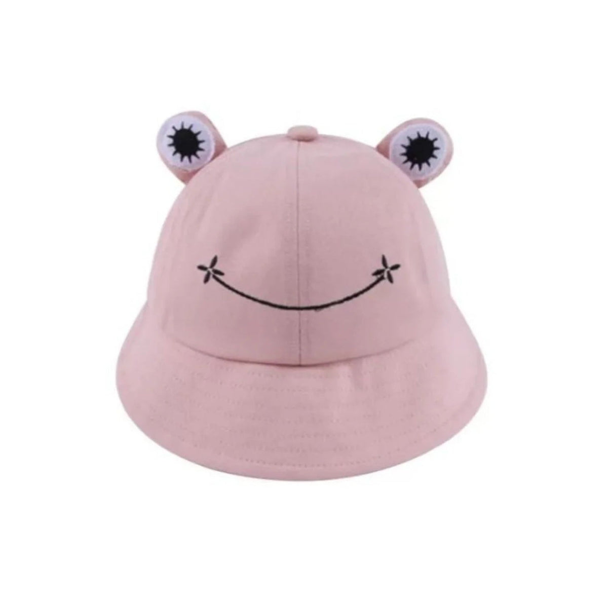 Frog Hat Floppy Sunhat Adjustable Drawstring Kids Bucket Hat – Musk Pink