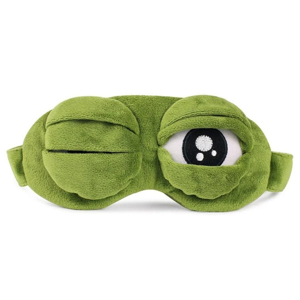 Frog Sleeping Mask Eyeshade with Eyes Cover 3D Eye Mask Sleeping Funny Eye Masks - - Asia Sell