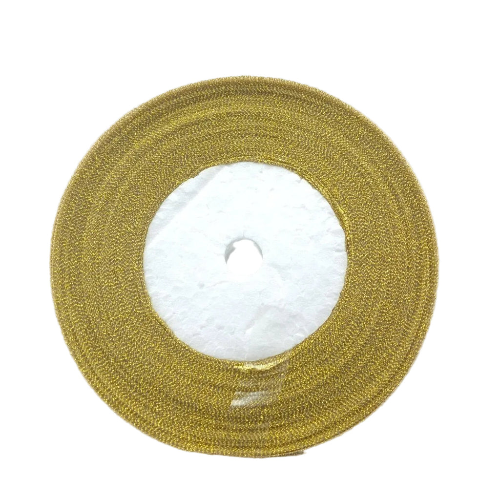 Gold 15mm Metallic Ribbon 22m