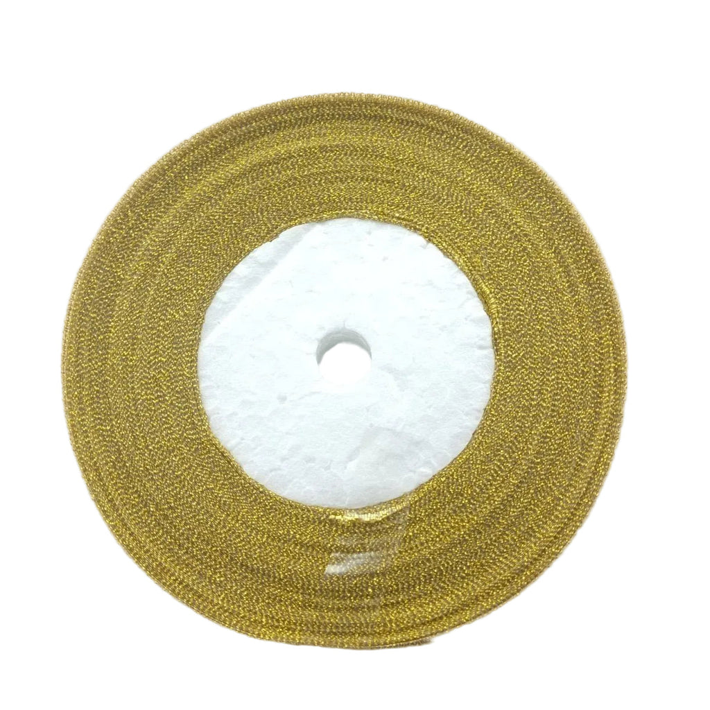Gold 15mm Metallic Ribbon 22m