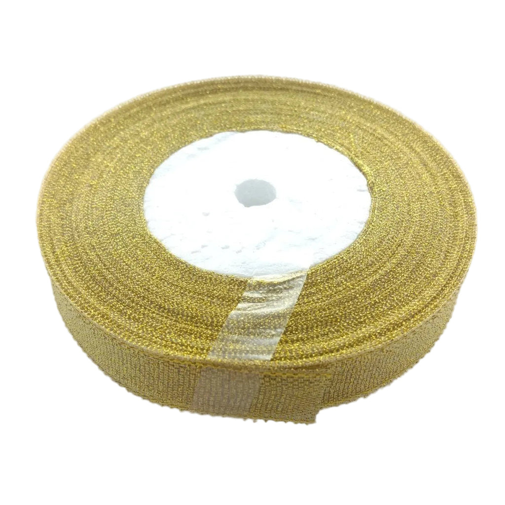Gold 15mm Metallic Ribbon 22m