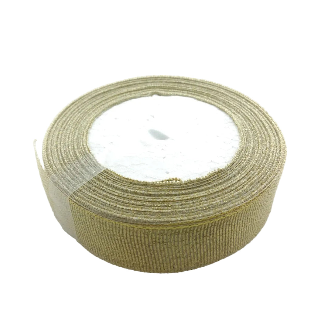 Gold 25mm Ribbon 22m for Wedding and Christmas