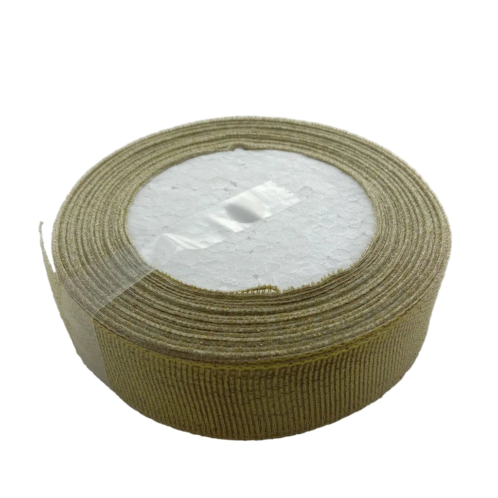 Gold 25mm Ribbon 22m for Wedding and Christmas