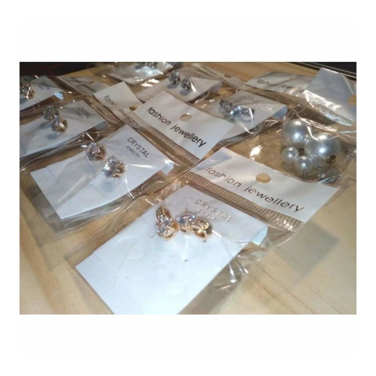 Crystal Earrings Set in Gold and Silver Colours – All Pictured Pairs