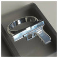 Handgun Ring Size 10 Silver Zinc Alloy