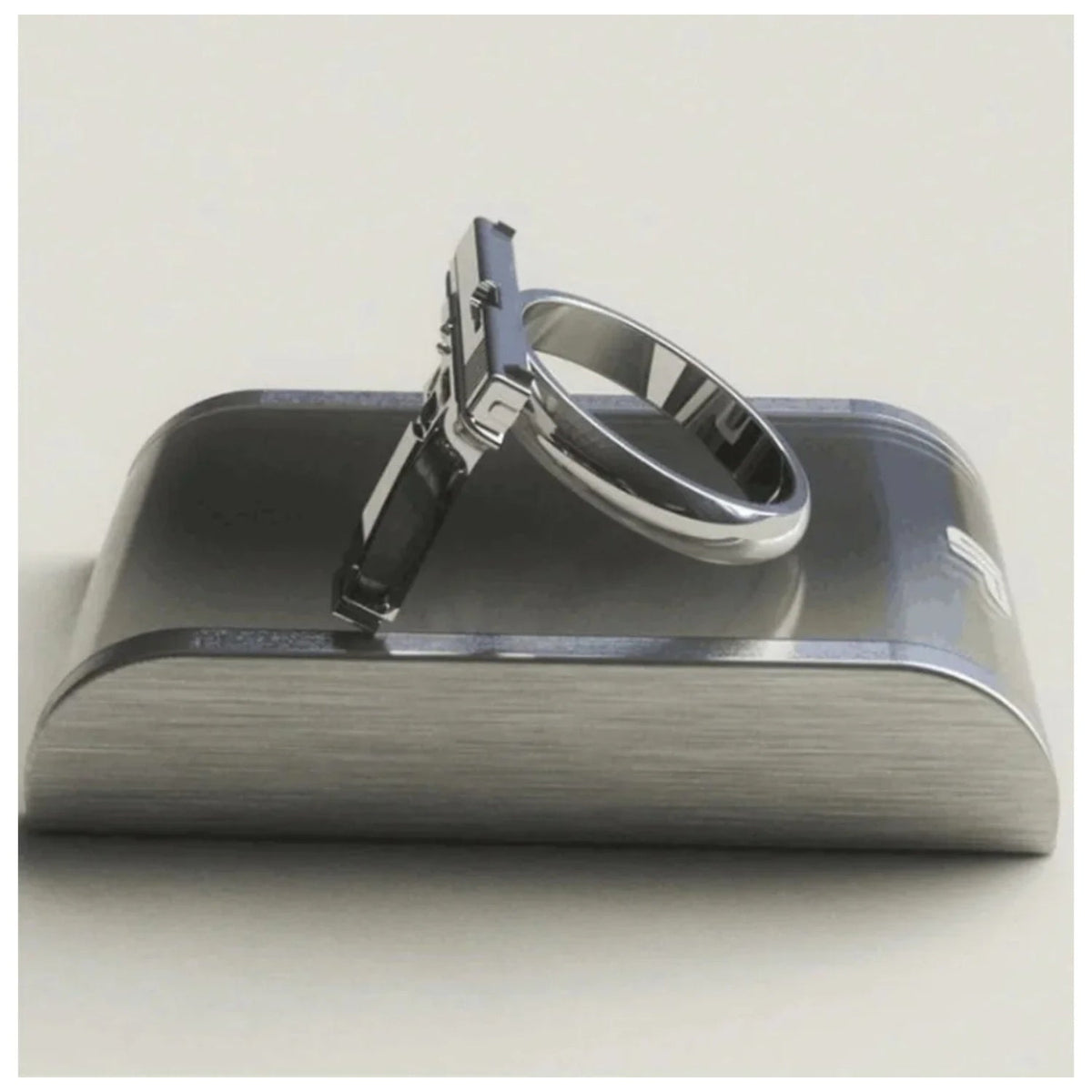 Handgun Ring Size 10 Silver Zinc Alloy