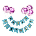 Happy Birthday Balloon Banner Set with Confetti Balloons – A