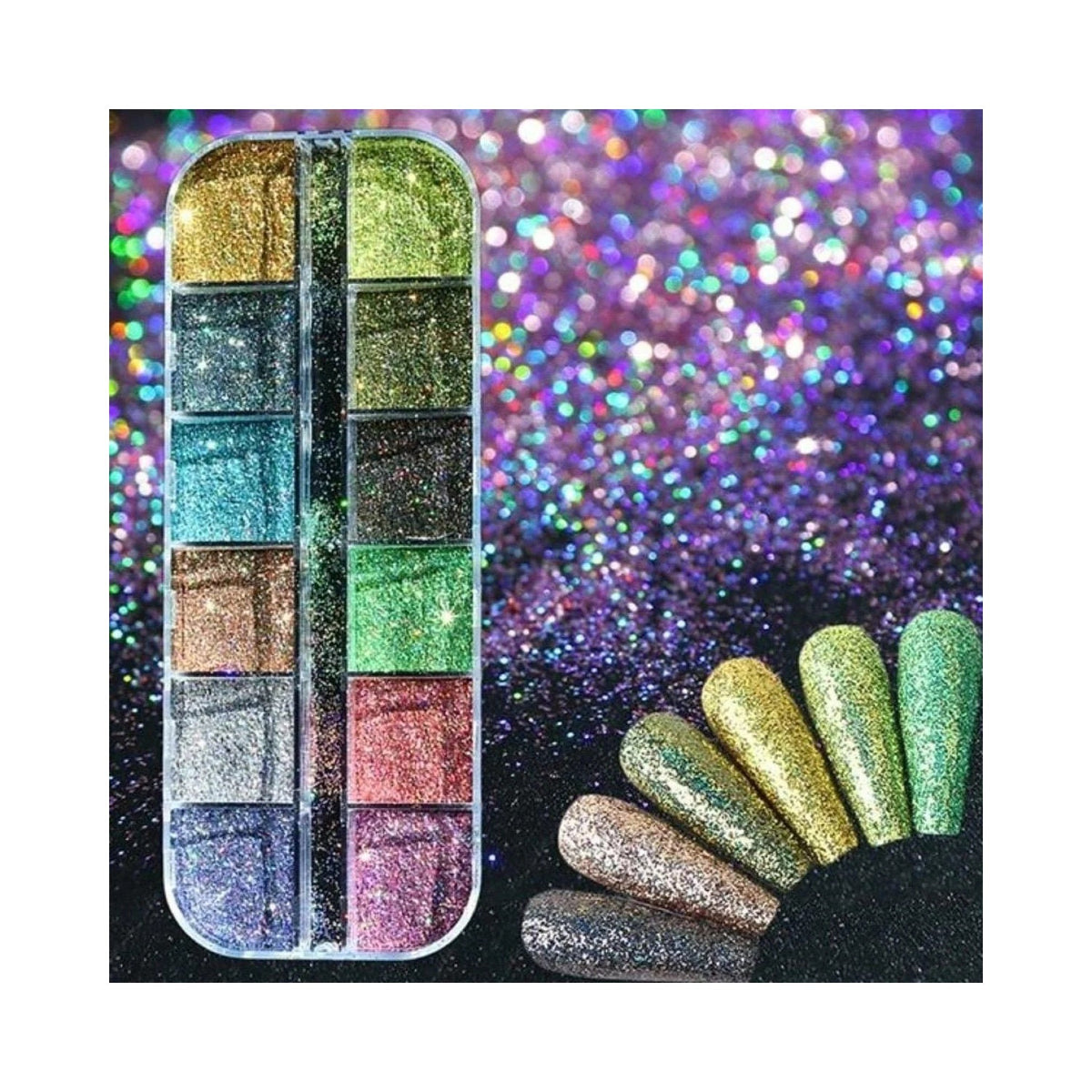 Holographic Glitter Nail Paillette Slices
