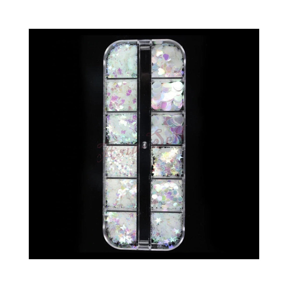 Holographic Mixed Frosted Nail Paillette Slices Sequins