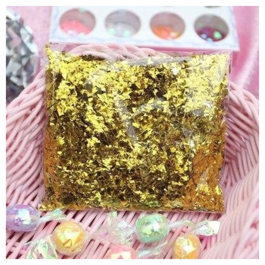 Holographic Nail Decoration Flakes 3D Glitter Set
