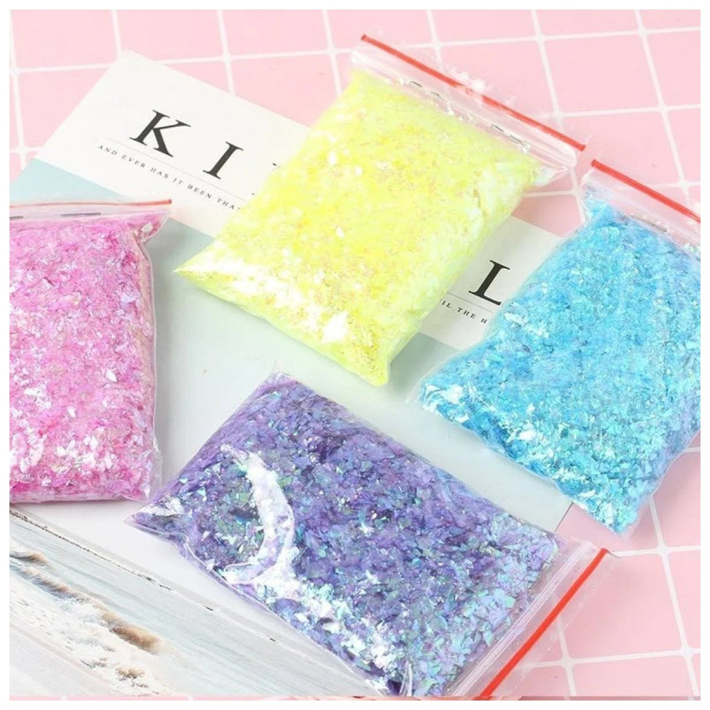 Holographic Nail Decoration Flakes 3D Glitter Set