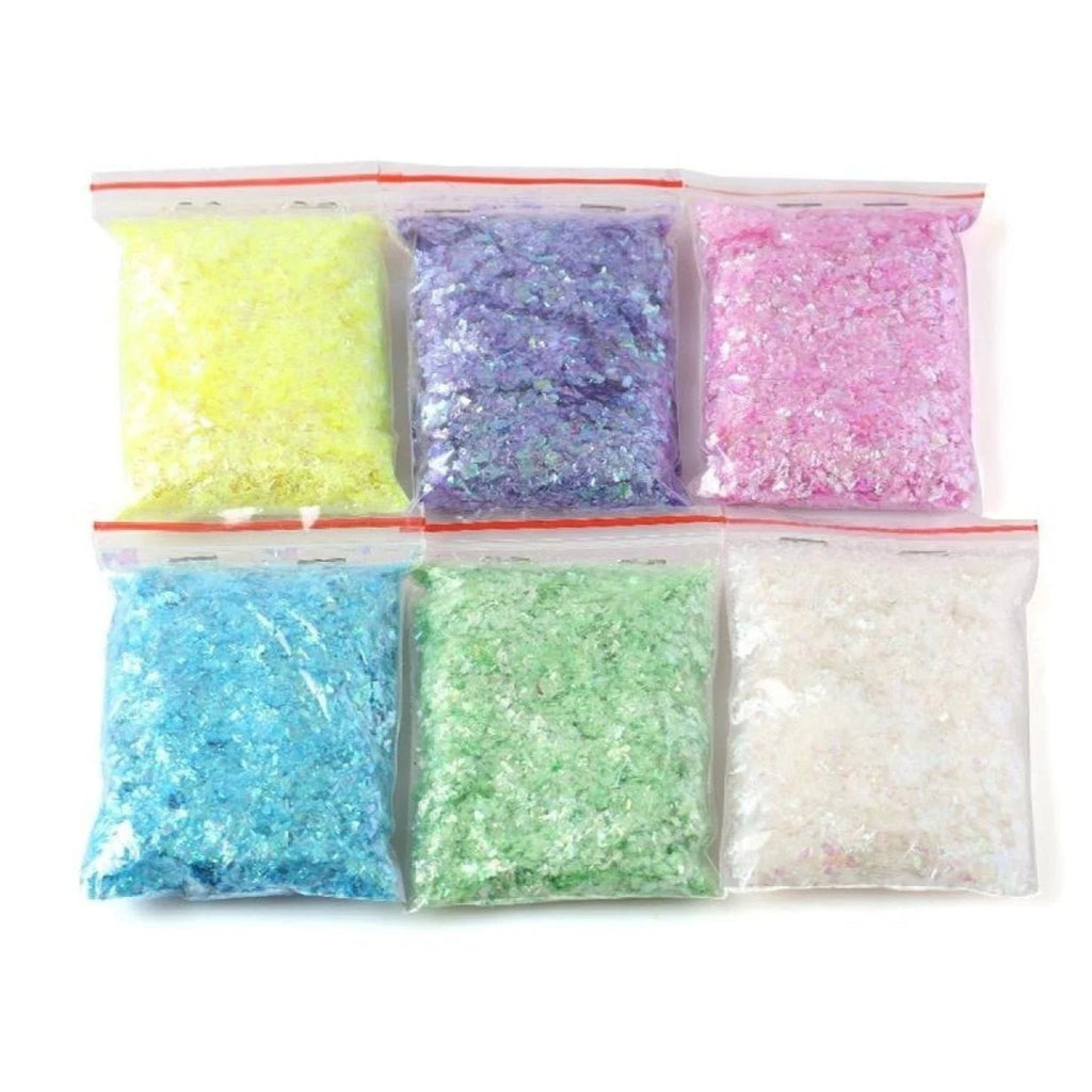 Holographic Nail Decoration Flakes 3D Glitter Set