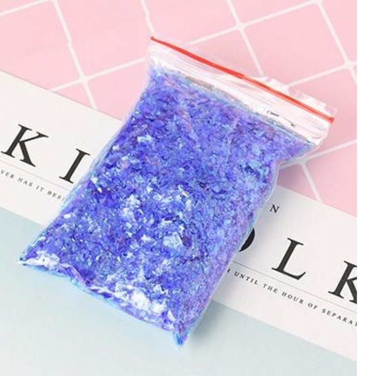Holographic Nail Flake Glitter 6-20mm DIY Sequin – Blue