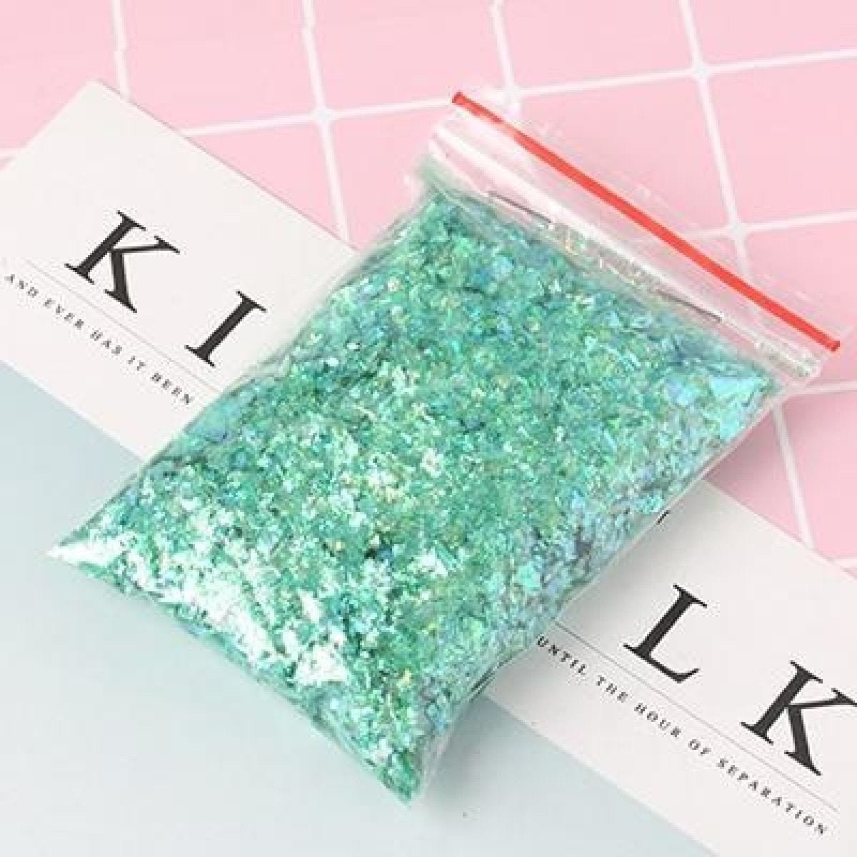 Holographic Nail Flake Glitter 6-20mm DIY Sequin – Green