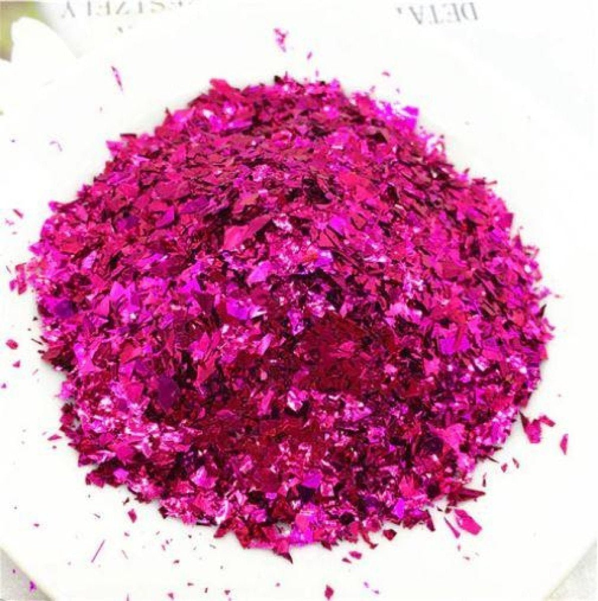 Holographic Nail Flake Glitter 6-20mm DIY Sequin – Rose Red/Purple
