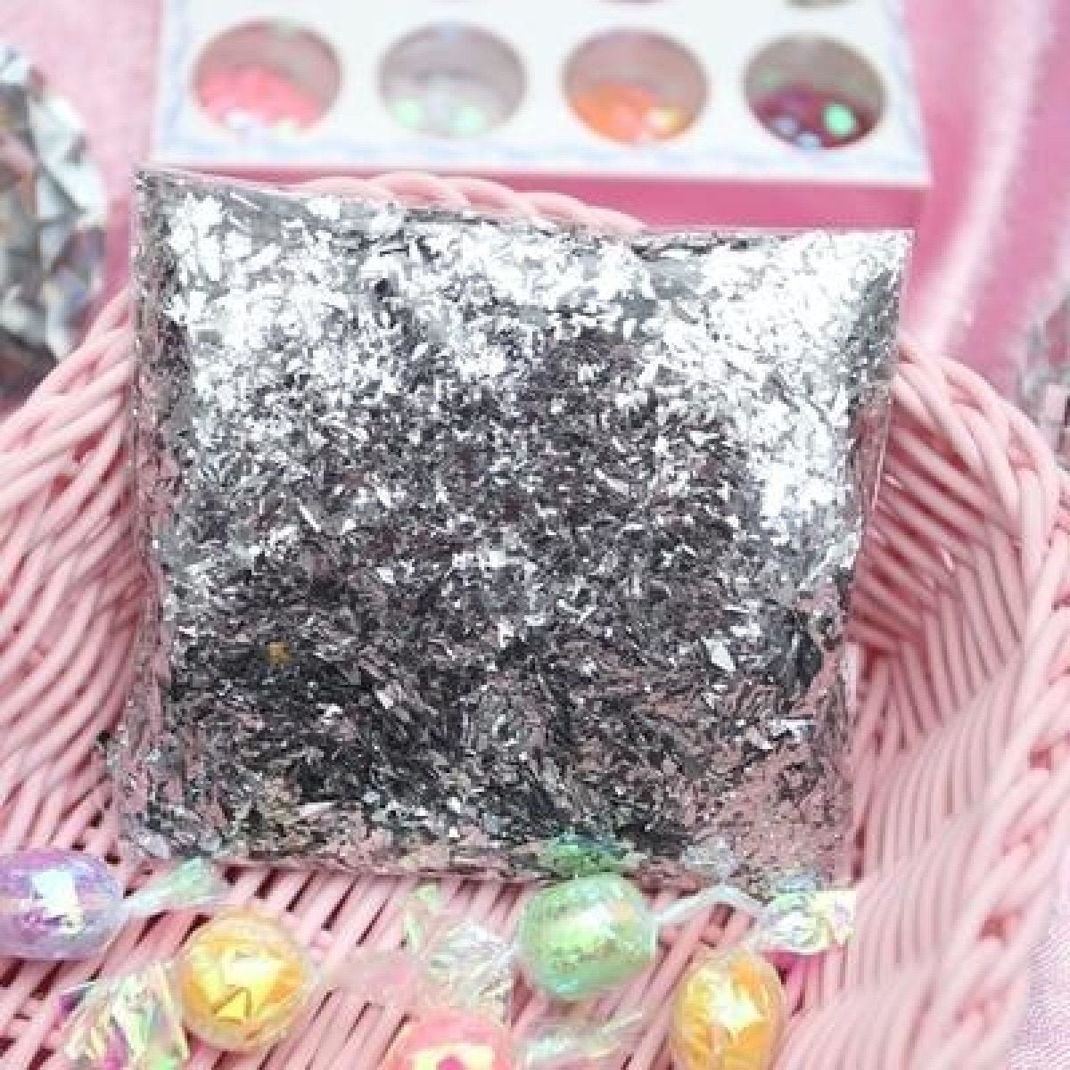 Holographic Nail Flake Glitter 6-20mm DIY Sequin – Silver