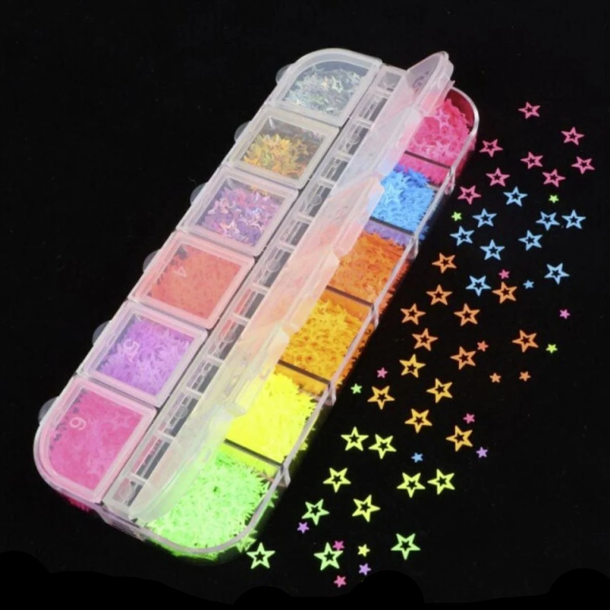 Holographic Nail Paillette Mirror Slices – Fruit, Heart, Butterfly