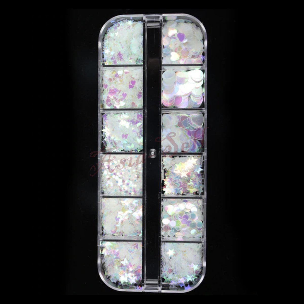 Holographic Nail Paillette Mirror Slices – Fruit, Heart, Butterfly