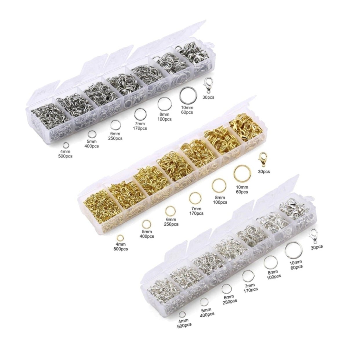Alloy Jewellery Making Kit with Jump Rings & Lobster Clasps