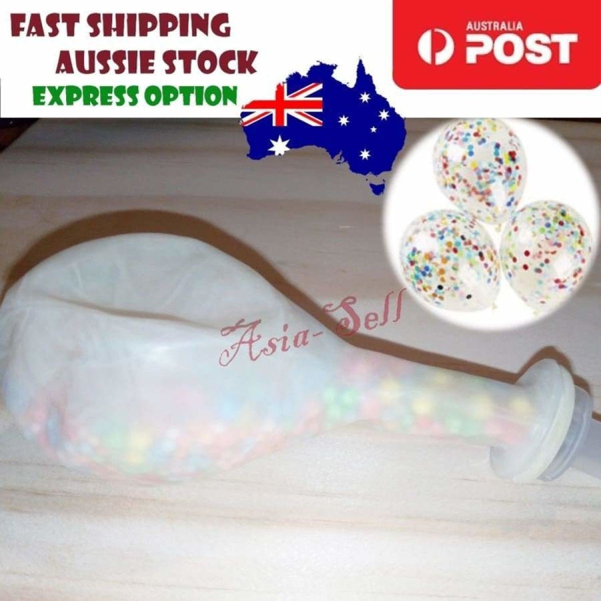 30cm Clear Confetti Balloons Purple Silver Gold – BEADS Multicoloured
