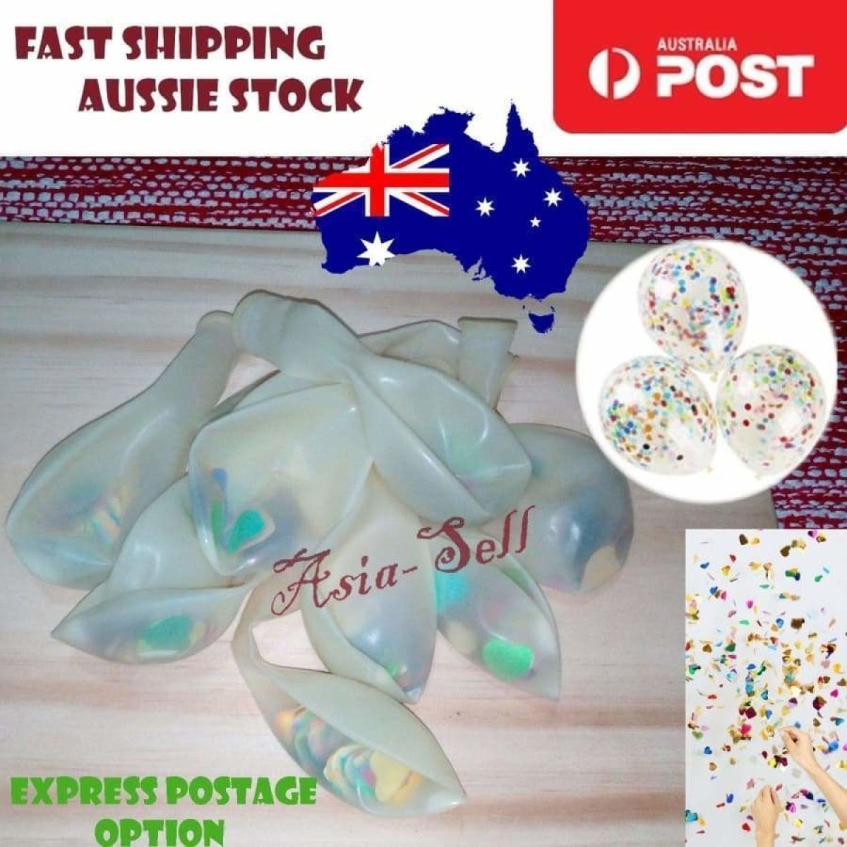 30cm Clear Confetti Balloons Purple Silver Gold – HEARTS Multicolour