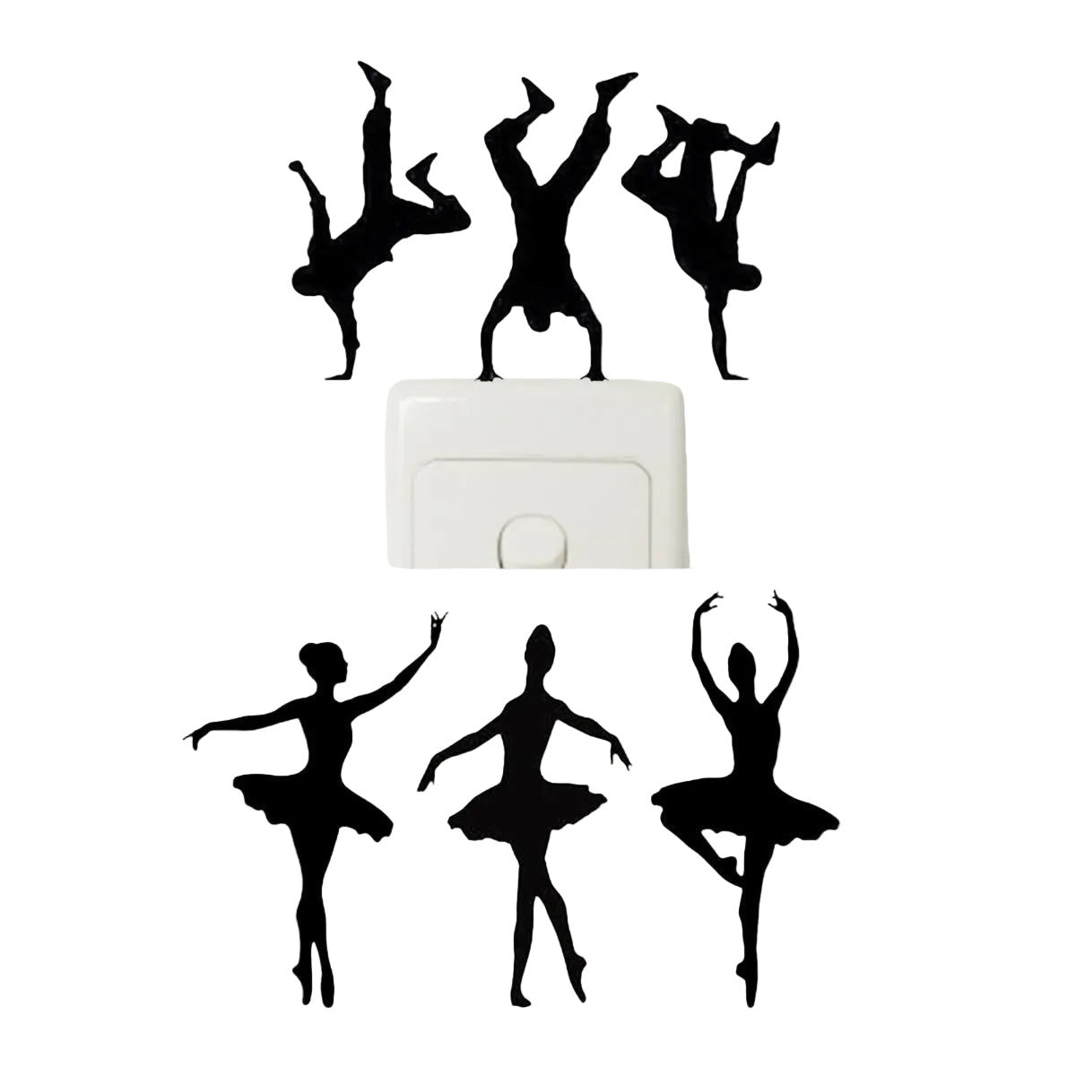 Light Switch Sports Sticker – Ballet and Breakdancing (2pcs)