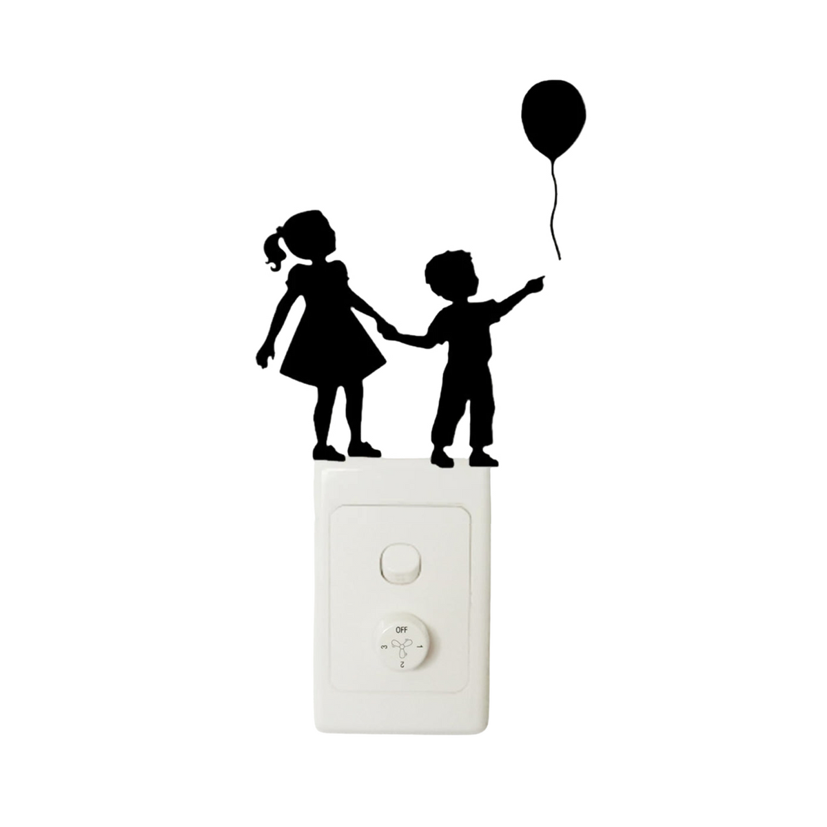Light Switch Wall Sticker – Surfing Ballet Yoga Kids Balloons – Kids Playing