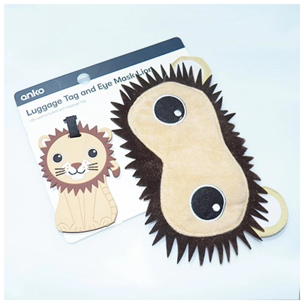 Lion Sleeping Mask with Travel Identification Luggage Tag