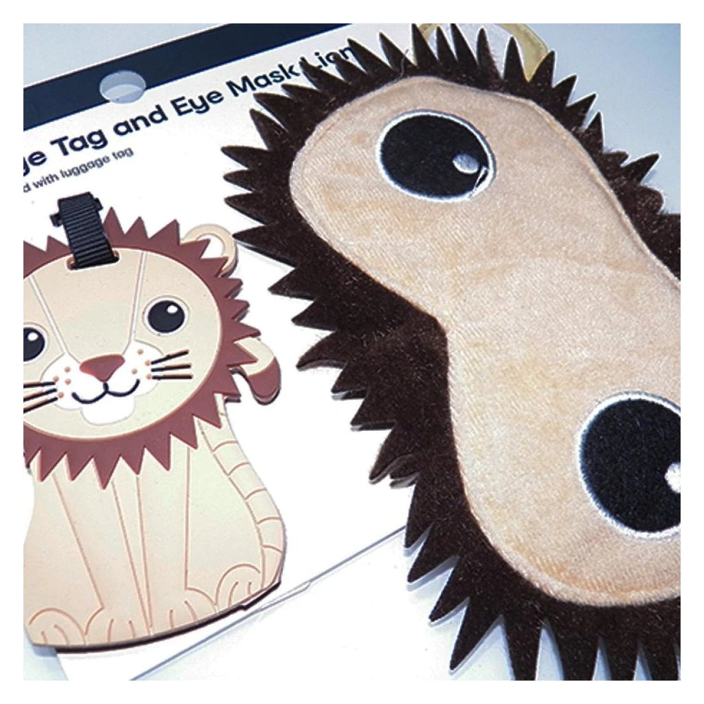 Lion Sleeping Mask with Travel Identification Luggage Tag