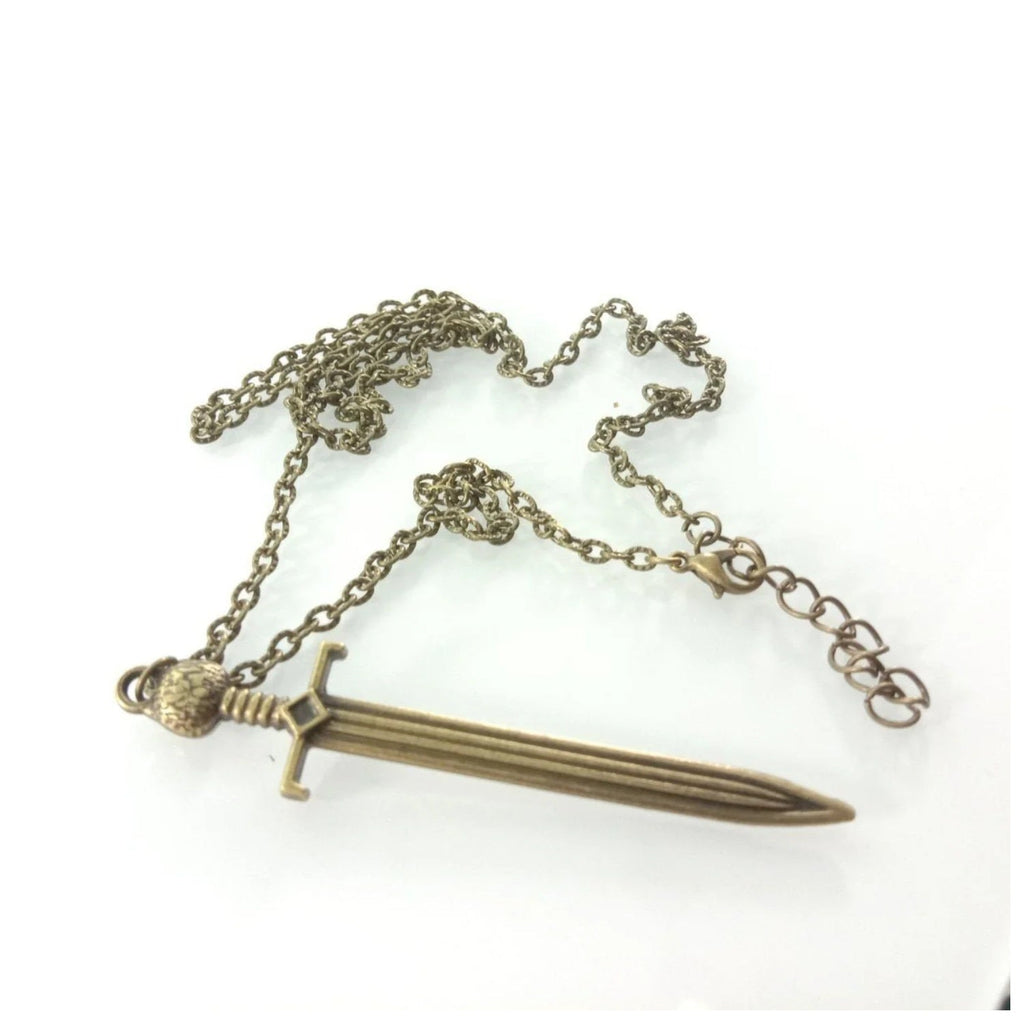 Luminous Glowing Bronze Necklace Pendant – Glow In The Dark Sword