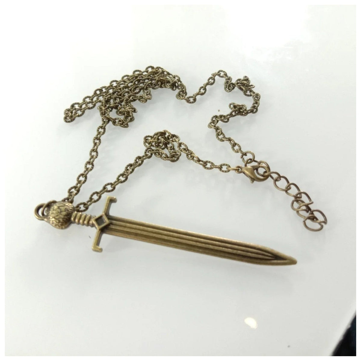 Luminous Glowing Bronze Necklace Pendant – Glow In The Dark Sword