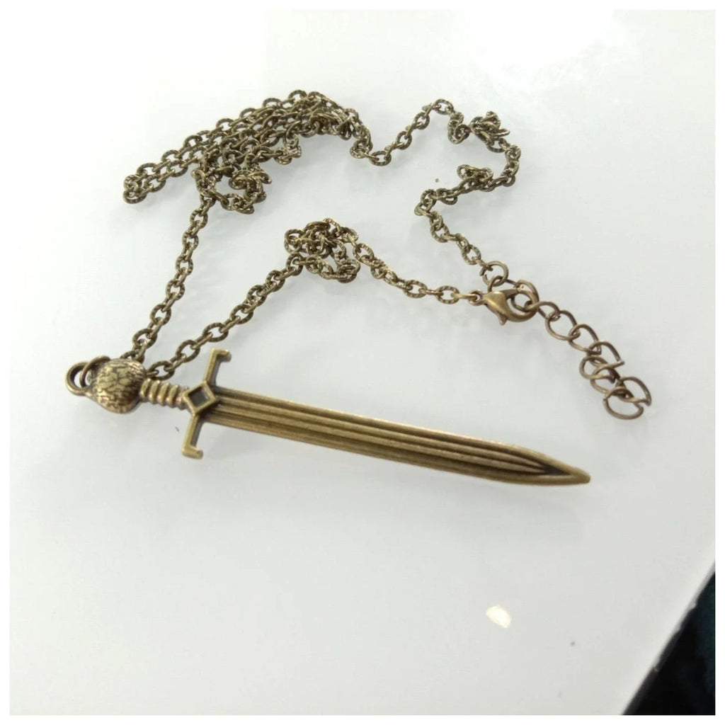Luminous Glowing Bronze Necklace Pendant – Glow In The Dark Sword