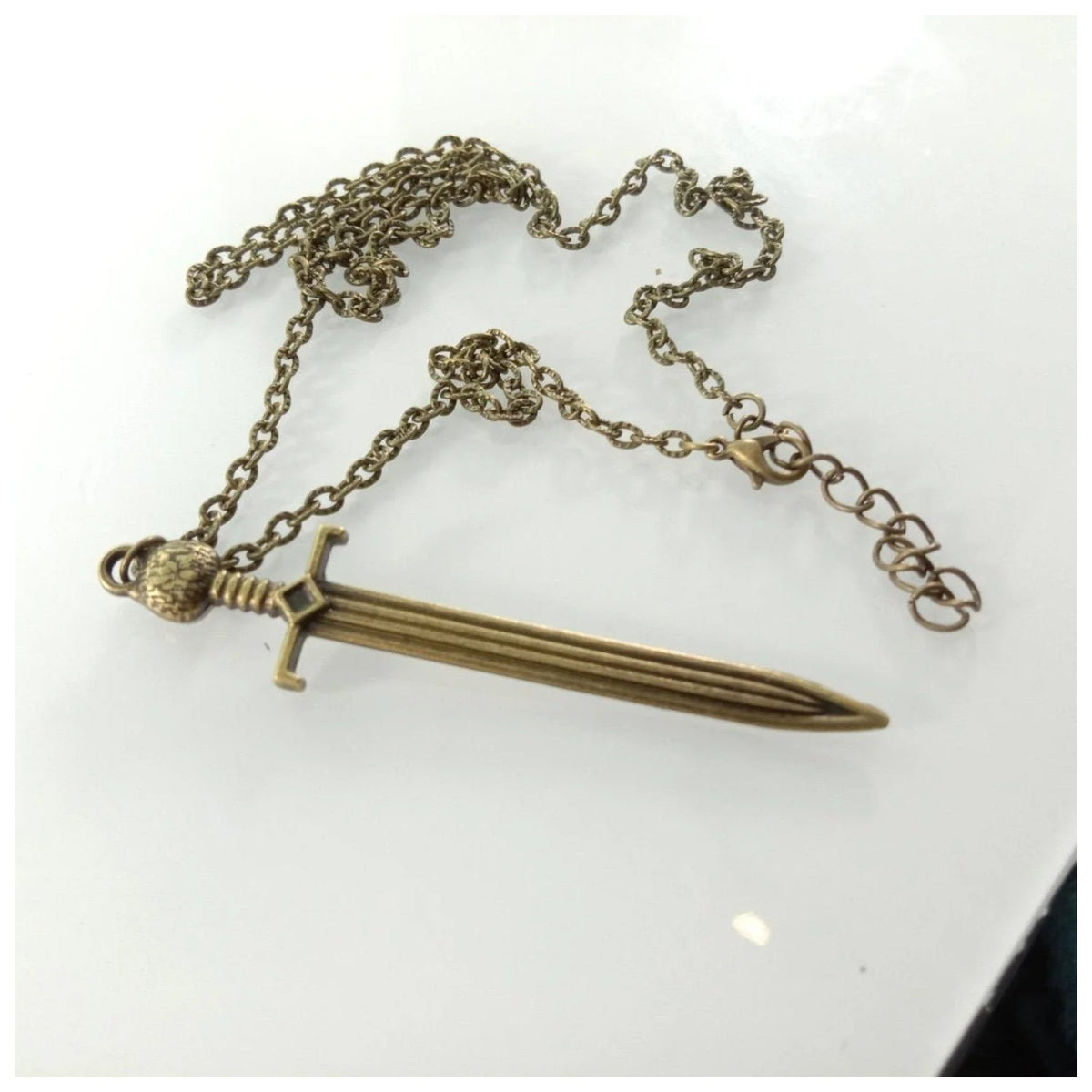 Luminous Glowing Bronze Necklace Pendant – Glow In The Dark Sword