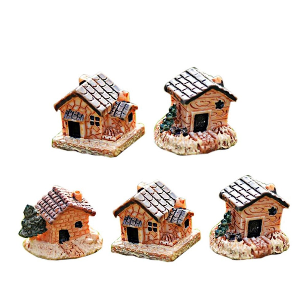 Mini Drunk Elf Garden Dwarf Figurine Set – 5pcs Mini House