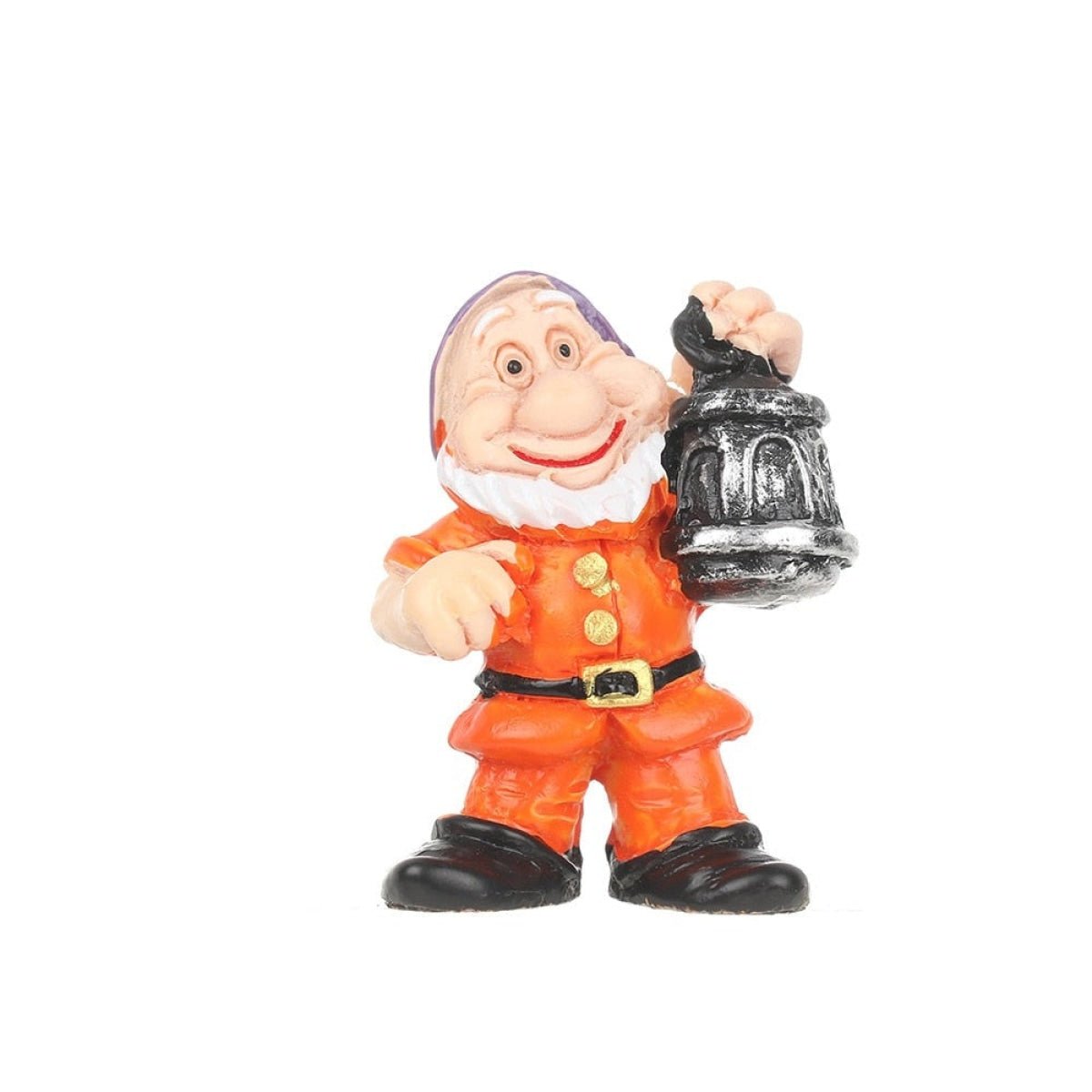 Mini Drunk Elf Garden Dwarf Figurine Set – Orange Gnome