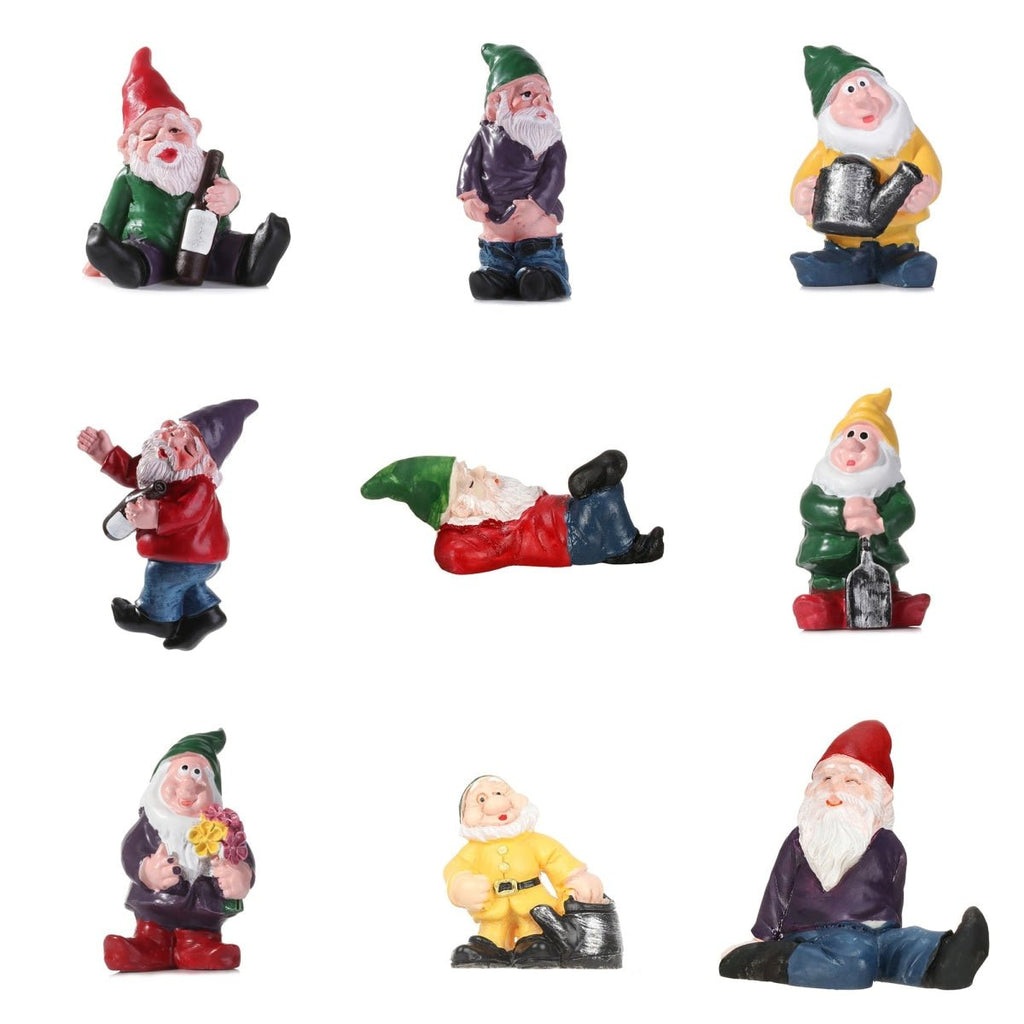 Mini Drunk Elf Garden Dwarf Figurine Set