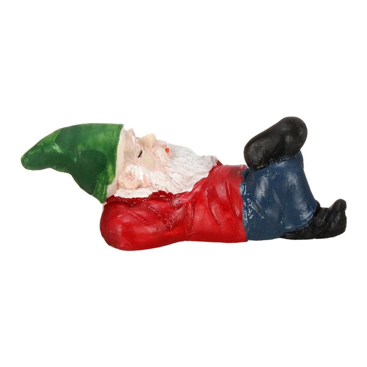 Mini Drunk Elf Garden Dwarf Figurine Set – Reclining Gnome