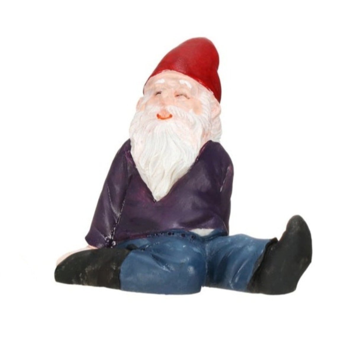 Mini Drunk Elf Garden Dwarf Figurine Set – Sitting Gnome