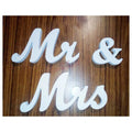 Mr & Mrs Bride & Groom Wedding Table Decoration White 8.5cm